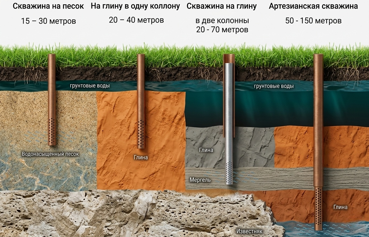 Схема бурения скважины